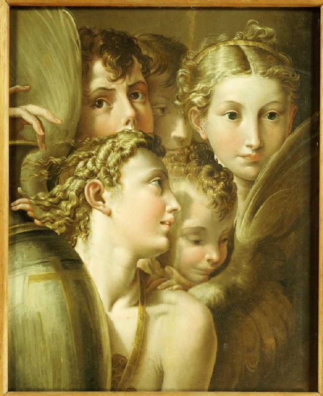 Fünf Engel. von Parmigianino (nach)