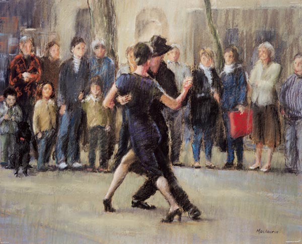 Street Tango (pastel on paper)  von  Pat  Maclaurin