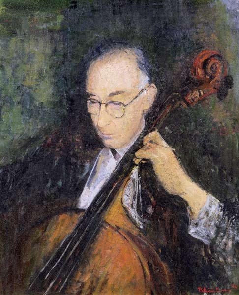 My Cellist, 1996 (oil on canvas)  von Patricia  Espir