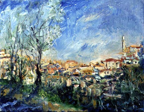 The Rooftops of Siena, 1995 (oil on canvas)  von Patricia  Espir
