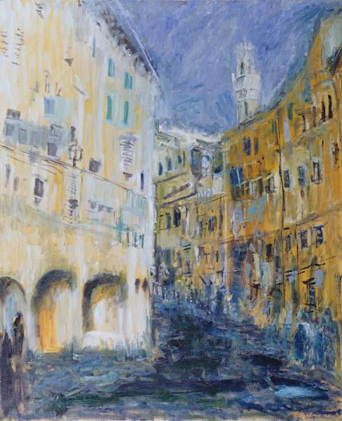 An Alleyway in Florence, 1995 (oil on canvas) 