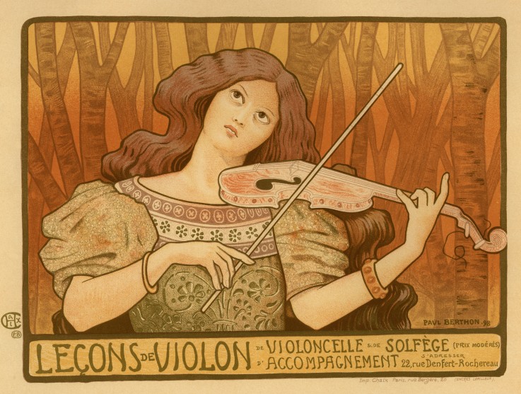 Leçons de Violon (Plakat) von Paul Berthon