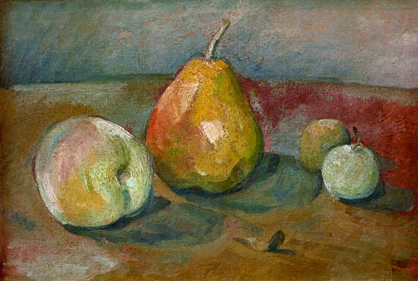 Stilleben mit Birnen und von Paul Cézanne