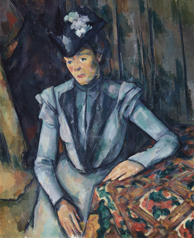 Frau in Blau (Madame Cézanne) von Paul Cézanne