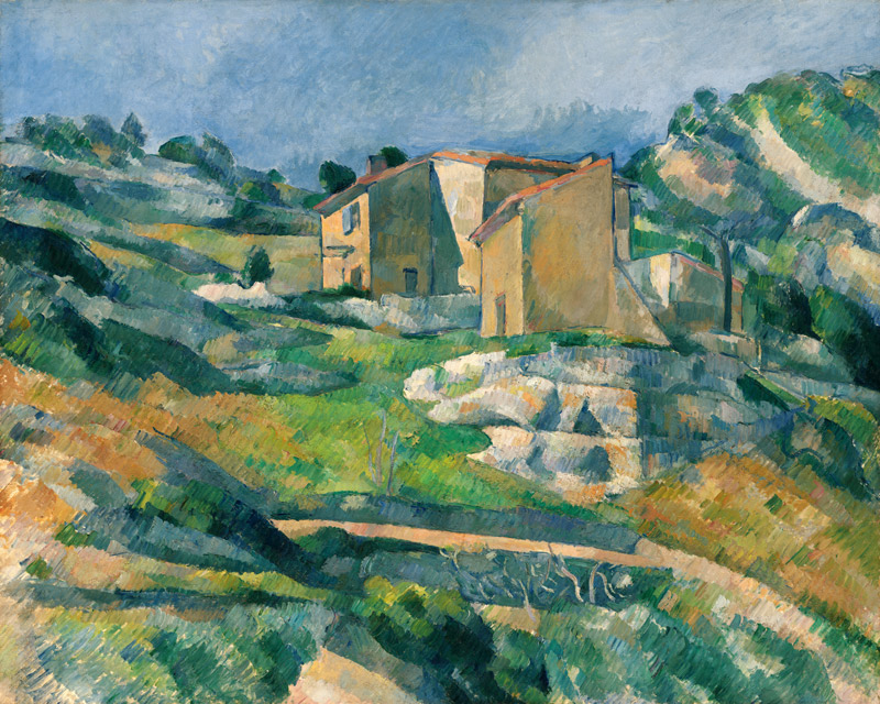 Houses in Provence: The Riaux Valley near L’Estaque von Paul Cézanne
