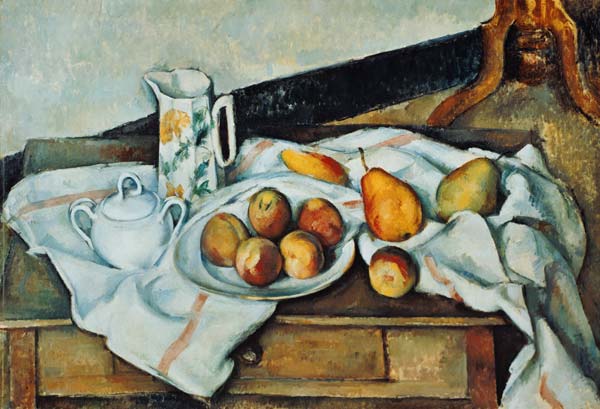 Stilleben mit Zuckerdose von Paul Cézanne