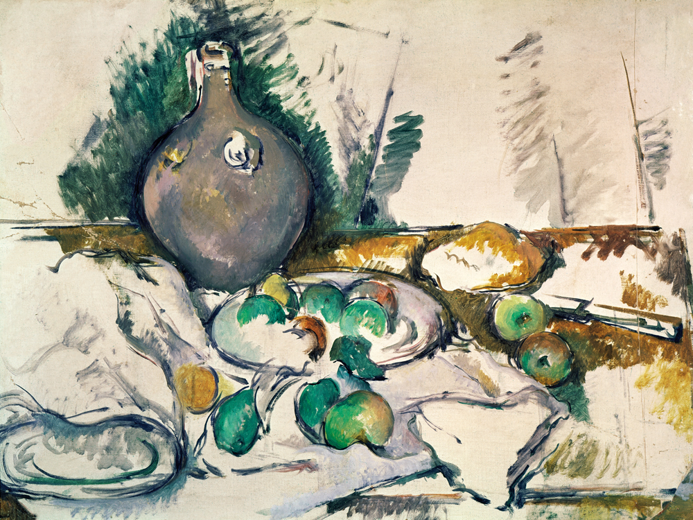 Stilleben mit Wasserflasche von Paul Cézanne