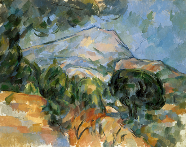 Montagne Sainte-Victoire au-dessus de la route du Tholonet von Paul Cézanne