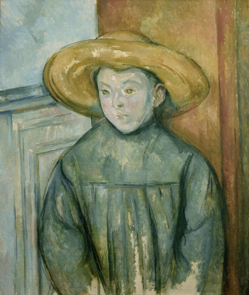 Kind mit Strohhut von Paul Cézanne