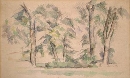 The Large Trees at Jas de Bouffan von Paul Cézanne