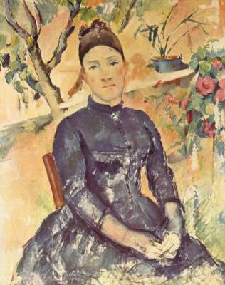 Madame Cézanne im Gewächshaus von Paul Cézanne
