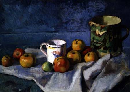 Still Life with Apples, Cup and Pitcher von Paul Cézanne
