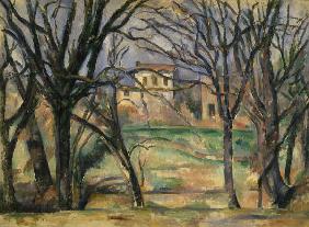 P.Cezanne, Baeume und Haeuser