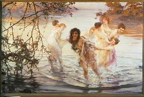 Glückliches Spiel im Wasser 1899