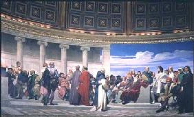 Hemicycle: Artists of All Ages, detail of Ictinus, Apelles and Phidias 1836-41