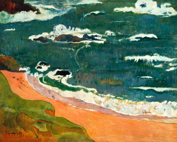 Strand bei Le Pouldu. (Collection Henry Ford II.) von Paul Gauguin