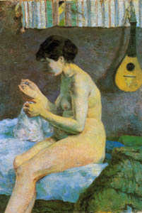 Aktstudie oder die nähende Suzanne von Paul Gauguin