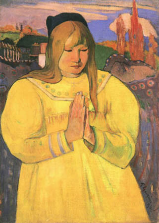 Betende Bretonin von Paul Gauguin