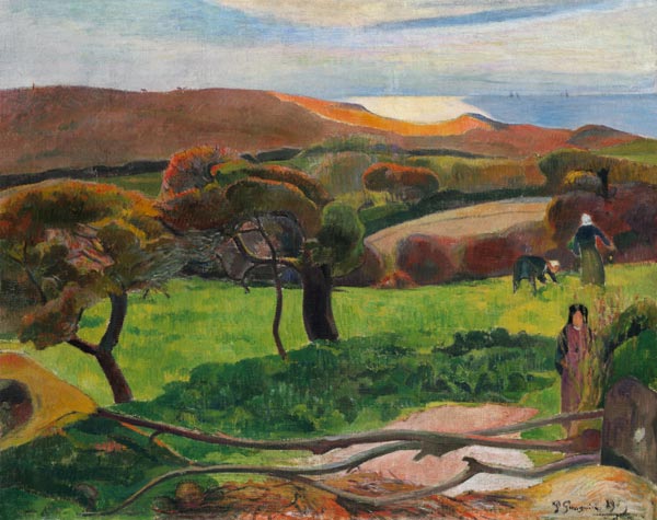 Felder am Meer von Paul Gauguin