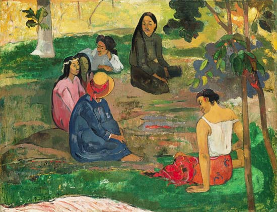 Les Parau Parau (The Gossipers), or Conversation von Paul Gauguin