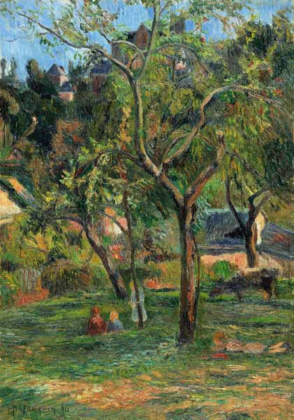 Obstgarten in der Nähe der Kirche von Bihorel von Paul Gauguin