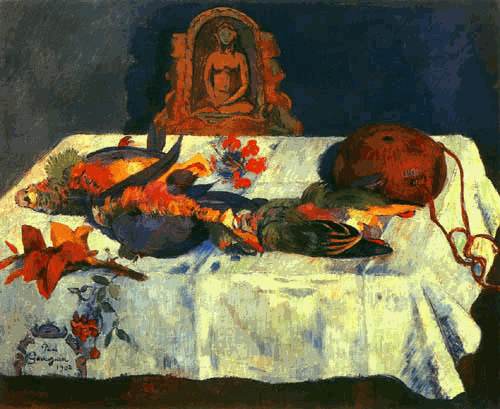 Stilleben mit Papagei von Paul Gauguin