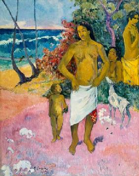 A Walk by the Sea, or Tahitian Family 1902