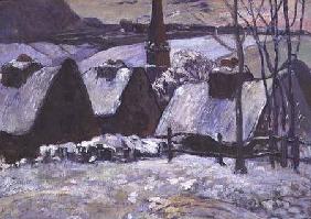 Breton village under snow 1894