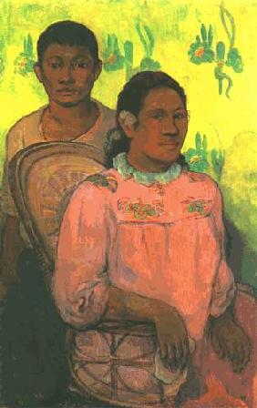 Mrs. Und Junge auf Tahiti 1899