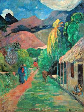 Strasse auf Tahiti 1891