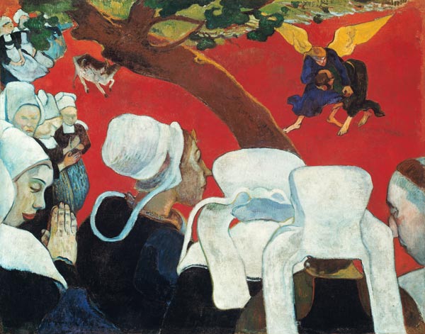 Vision nach der Predigt (Jakob ringt mit dem Engel) von Paul Gauguin