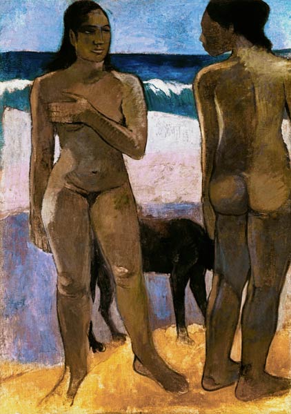 Two Tahitian Women on the Beach von Paul Gauguin
