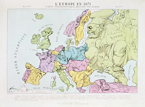 L''Europe en 1871 von Paul Hadol
