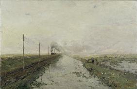 Landschaft mit einem Zug 1887