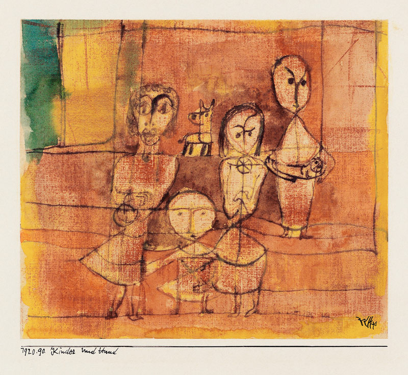 Kinder und Hund von Paul Klee