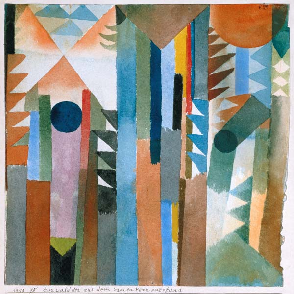 Der Wald, der aus dem Samenkorn entstand von Paul Klee