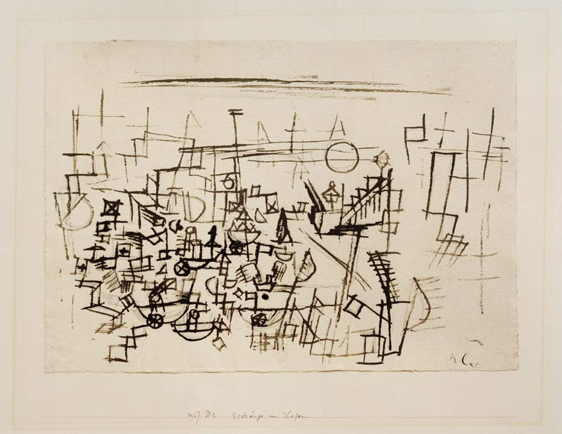 Gedraenge im Hafen, von Paul Klee