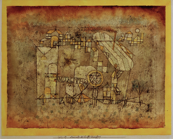 Ankunft des Luft=dampfers, von Paul Klee