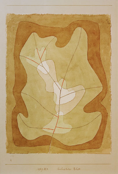 Belichtetes Blatt von Paul Klee