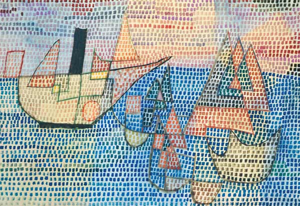 Dampfer und Segelboote von Paul Klee
