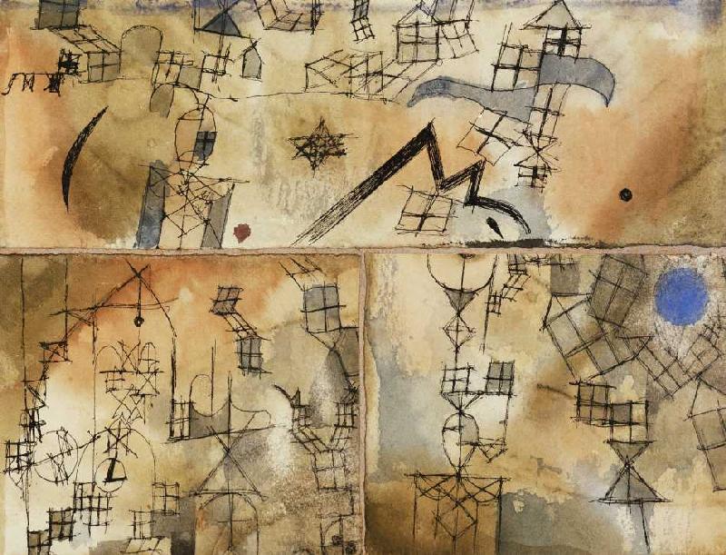 Dreiteilige Komposition von Paul Klee