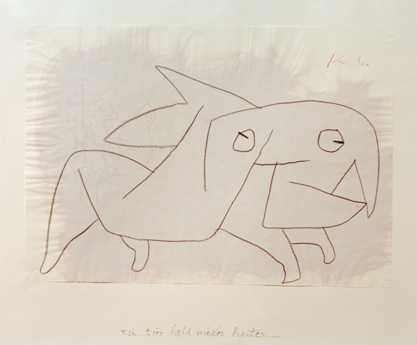ein tier bald wieder heiter, 1940, von Paul Klee