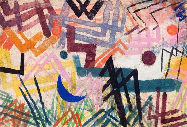 Spiel der Kräfte einer Lechlandschaft von Paul Klee