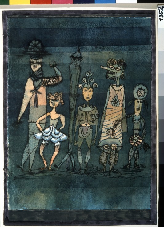 Masken auf der Wiese von Paul Klee