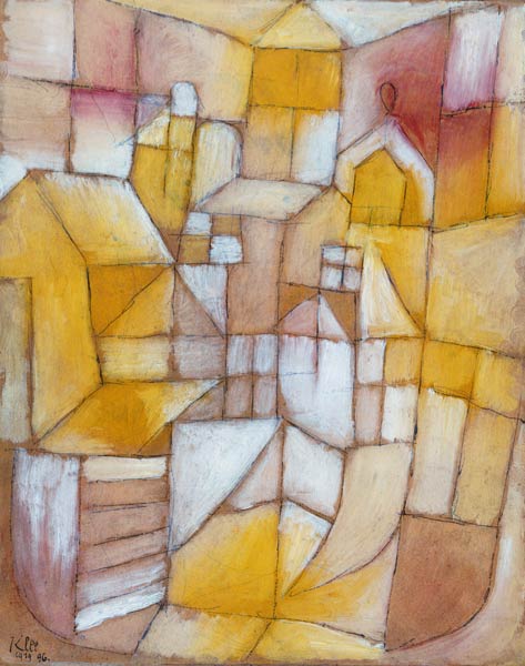 Rosa-Gelb (Fenster und Dächer) von Paul Klee