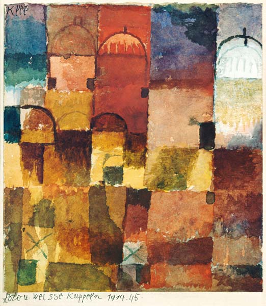 Rote und weiße Kuppeln von Paul Klee