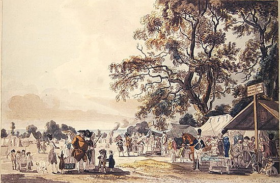 The Encampment in Hyde Park, 1780 (colour aquatint) von Paul Sandby