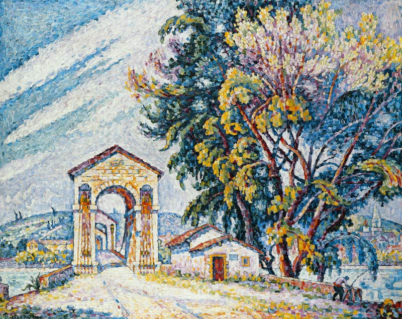 Brücke in Bourg-Saint-Andéol von Paul Signac