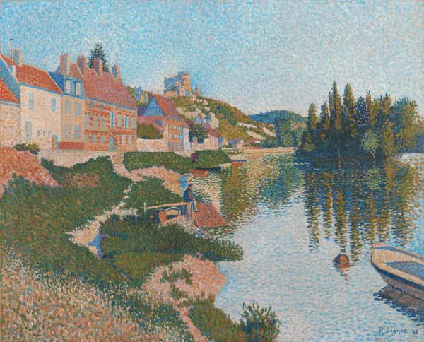 The River Bank, Petit-Andely, 1886 (oil on canvas) von Paul Signac