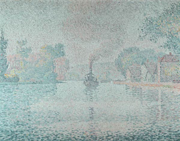 The Seine at Sannois, the tugboat \\l''Hirondelle\\\, 1901\\"" von Paul Signac